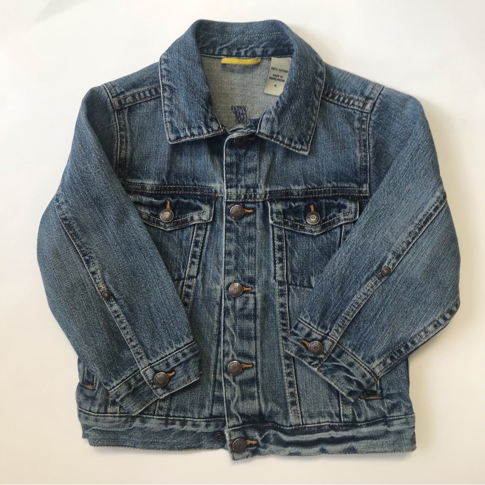 Vintage Oshkosh Distressed Jean Jacket, Size 4.